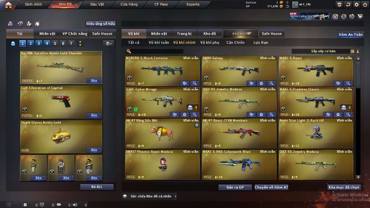 shop acc cf uy tin gia re